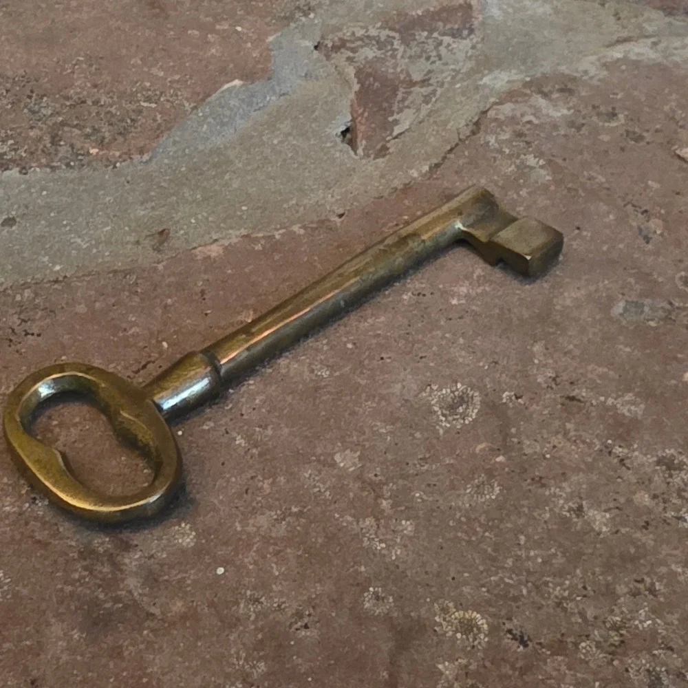 Vintage Solid Brass Skeleton Key Antique Style Large Decorative Gate Barrel Key